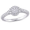 Thumbnail Image 0 of 0.49 CT. T.W. Multi-Diamond Frame Tri-Sides Engagement Ring in 14K White Gold