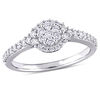 Thumbnail Image 1 of 0.49 CT. T.W. Multi-Diamond Frame Tri-Sides Engagement Ring in 14K White Gold