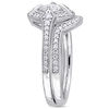 Thumbnail Image 2 of 0.73 CT. T.W. Cushion-Cut Diamond Tilted Frame Vintage-Style Bridal Set in 10K White Gold
