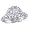 Thumbnail Image 1 of 0.47 CT. T.W. Multi-Diamond Frame Vintage-Style Engagement Ring in 10K White Gold