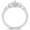 Thumbnail Image 3 of 0.89 CT. T.W. Oval Diamond Three Stone Vintage-Style Engagement Ring in 14K White Gold