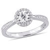 Thumbnail Image 1 of 0.31 CT. T.W. Diamond Frame Engagement Ring in Sterling Silver