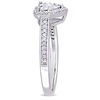 Thumbnail Image 2 of 0.31 CT. T.W. Diamond Heart Frame Engagement Ring in Sterling Silver