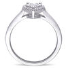 Thumbnail Image 2 of 0.31 CT. T.W. Diamond Heart Frame Engagement Ring in Sterling Silver