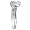 Thumbnail Image 2 of 0.33 CT. T.W. Diamond Pear-Shaped Frame Engagement Ring in Sterling Silver