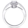 Thumbnail Image 3 of 0.33 CT. T.W. Diamond Pear-Shaped Frame Engagement Ring in Sterling Silver