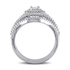 Thumbnail Image 2 of 0.47 CT. T.W. Princess-Cut Diamond Double Frame Bridal Set in Sterling Silver