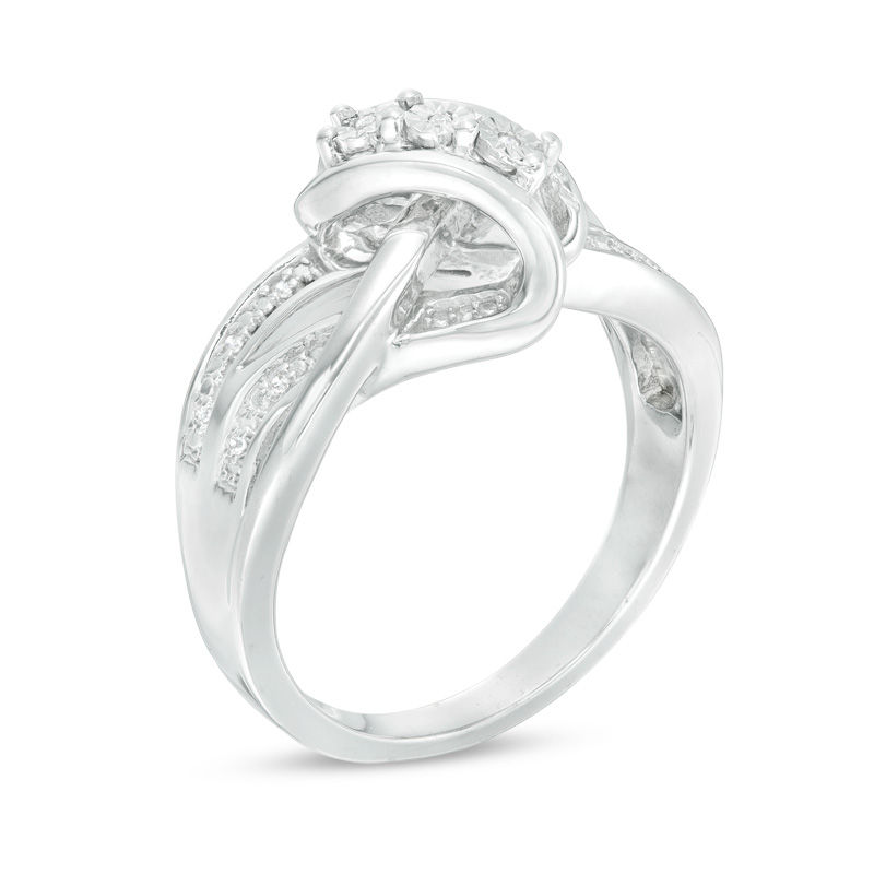 Peoples Jewellers Diamond Accent Three Stone Crossover Ring in Sterling  Silver, Peoples Jewellers