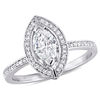 Thumbnail Image 0 of 0.79 CT. T.W. Marquise Diamond Frame Engagement Ring in 14K White Gold
