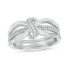 Thumbnail Image 1 of Convertibilities 0.20 CT. T.W. Diamond "S" Three-in-One Ring in Sterling Silver
