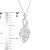 Thumbnail Image 2 of Diamond Accent Three Stone Flame Pendant in Sterling Silver