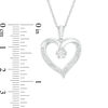 Diamond Accent Beaded Heart Pendant in Sterling Silver