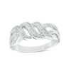 Thumbnail Image 0 of Diamond Accent Twist Flame Ring in Sterling Silver