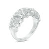 Thumbnail Image 1 of Diamond Accent Alternating Hearts Ring in Sterling Silver