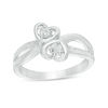 Thumbnail Image 0 of Diamond Accent Bypass Heart Ring in Sterling Silver