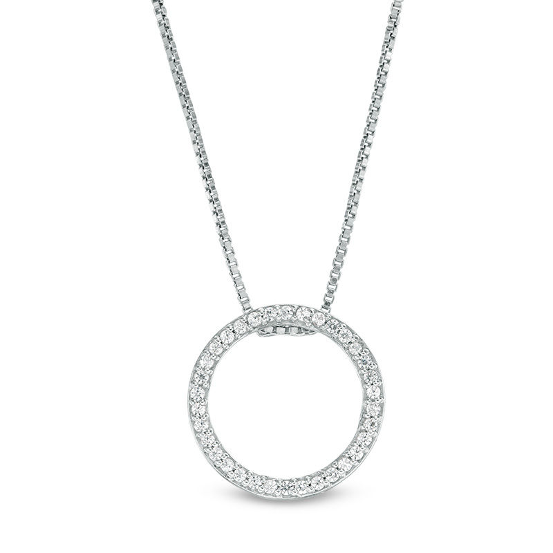 Main Image 3 of Convertibilities 0.33 CT. T.W. Composite Diamond Three-in-One Pendant in 10K White Gold