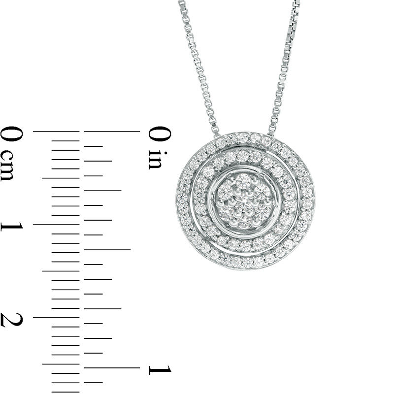 Main Image 4 of Convertibilities 0.33 CT. T.W. Composite Diamond Three-in-One Pendant in 10K White Gold