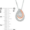 Thumbnail Image 4 of Convertibilities 0.20 CT. T.W. Composite Diamond Teardrop Three-in-One Pendant in 10K Two-Tone Gold