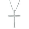 Convertibilities 0.13 CT. T.W. Diamond Infinity Cross Three-in-One Pendant in Sterling Silver and 10K Gold
