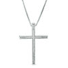 Convertibilities 0.13 CT. T.W. Diamond Infinity Cross Three-in-One Pendant in Sterling Silver and 10K Gold