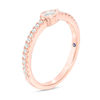 Vera Wang Love Collection 0.30 CT. T.W. Pear-Shaped Diamond Sideways Stackable Band in 14K Rose Gold
