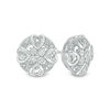 Thumbnail Image 0 of Diamond Accent Mini Heart Frame Stud Earrings in Sterling Silver