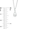 Composite Diamond Accent Teardrop Pendant in Sterling Silver