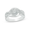 Thumbnail Image 0 of Composite Diamond Accent Bypass Ring in Sterling Silver