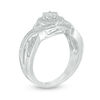 Thumbnail Image 1 of Composite Diamond Accent Bypass Ring in Sterling Silver