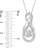Thumbnail Image 1 of Diamond Accent Intertwining Infinity Pendant in Sterling Silver