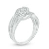 Thumbnail Image 1 of Diamond Accent Three Stone Bypass Ring in Sterling Silver