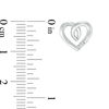 Thumbnail Image 1 of Diamond Accent Loop Heart Stud Earrings in Sterling Silver