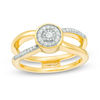 Thumbnail Image 2 of Convertibilities 0.20 CT. T.W. Diamond Crossover Three-in-One Ring in Sterling Silver and 10K Gold