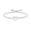Thumbnail Image 0 of The Kindred Heart from Vera Wang Love Collection 0.09 CT. T.W. Diamond Bolo Bracelet in Sterling Silver - 9.5"