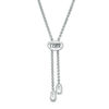 Thumbnail Image 1 of The Kindred Heart from Vera Wang Love Collection 0.09 CT. T.W. Diamond Bolo Bracelet in Sterling Silver - 9.5"
