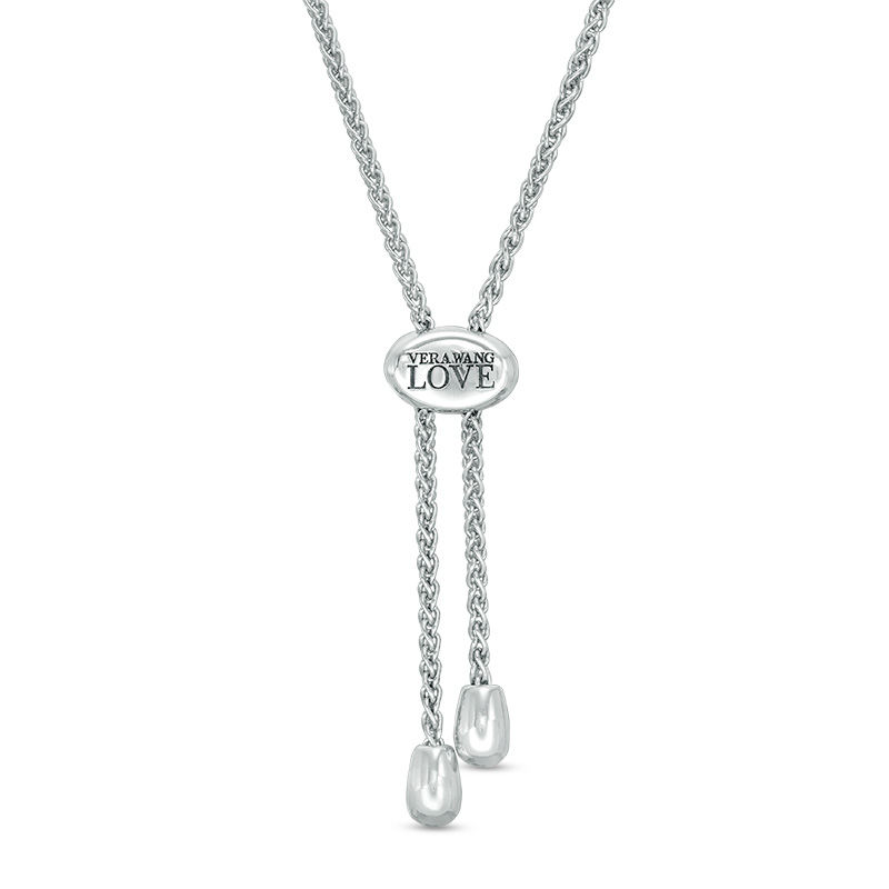 The Kindred Heart from Vera Wang Love Collection 0.09 CT. T.W. Diamond Bolo Bracelet in Sterling Silver - 9.5"