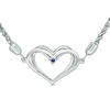 Thumbnail Image 2 of The Kindred Heart from Vera Wang Love Collection 0.09 CT. T.W. Diamond Bolo Bracelet in Sterling Silver - 9.5"