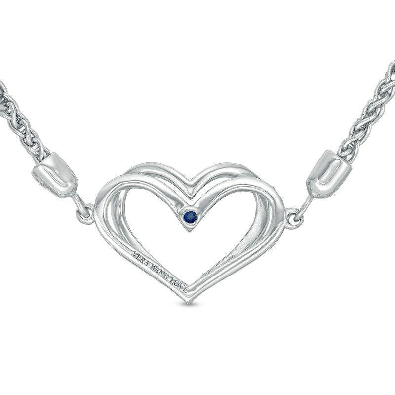 The Kindred Heart from Vera Wang Love Collection 0.09 CT. T.W. Diamond Bolo Bracelet in Sterling Silver - 9.5"