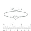 Thumbnail Image 3 of The Kindred Heart from Vera Wang Love Collection 0.09 CT. T.W. Diamond Bolo Bracelet in Sterling Silver - 9.5"