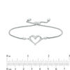 Thumbnail Image 4 of The Kindred Heart from Vera Wang Love Collection 0.09 CT. T.W. Diamond Bolo Bracelet in Sterling Silver - 9.5"