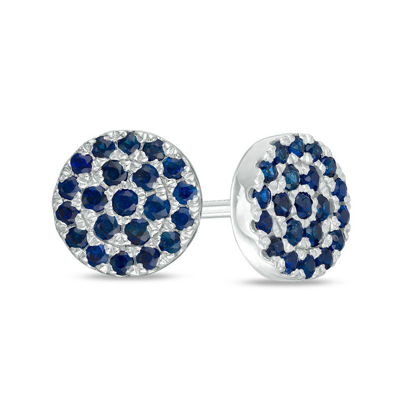 Vera Wang Love Collection Blue Sapphire Composite Stud Earrings in Sterling Silver|Peoples Jewellers