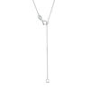 0.09 CT. Oval Diamond Solitaire Necklace in 10K White Gold