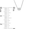 Thumbnail Image 2 of 0.09 CT. Oval Diamond Solitaire Necklace in 10K White Gold