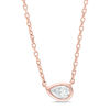 Thumbnail Image 1 of 0.09 CT. Pear-Shaped Diamond Solitaire Necklace in 10K Rose Gold