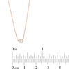 0.09 CT. Pear-Shaped Diamond Solitaire Necklace in 10K Rose Gold