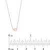 Thumbnail Image 2 of 0.09 CT. Pear-Shaped Diamond Solitaire Necklace in 10K Rose Gold