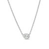 Thumbnail Image 0 of 0.09 CT. Pear-Shaped Diamond Solitaire Necklace in 10K White Gold