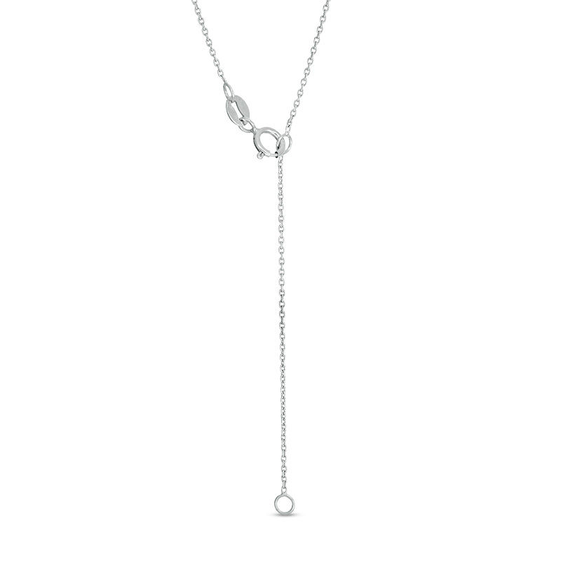 0.09 CT. Pear-Shaped Diamond Solitaire Necklace in 10K White Gold