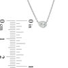 Thumbnail Image 2 of 0.09 CT. Pear-Shaped Diamond Solitaire Necklace in 10K White Gold