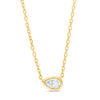 Thumbnail Image 1 of 0.09 CT. Pear-Shaped Diamond Solitaire Necklace in 10K Gold